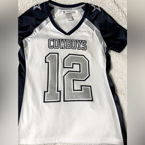 Dallas cowboys woman’s small shirt with beautiful bling and dazzling. SOLD